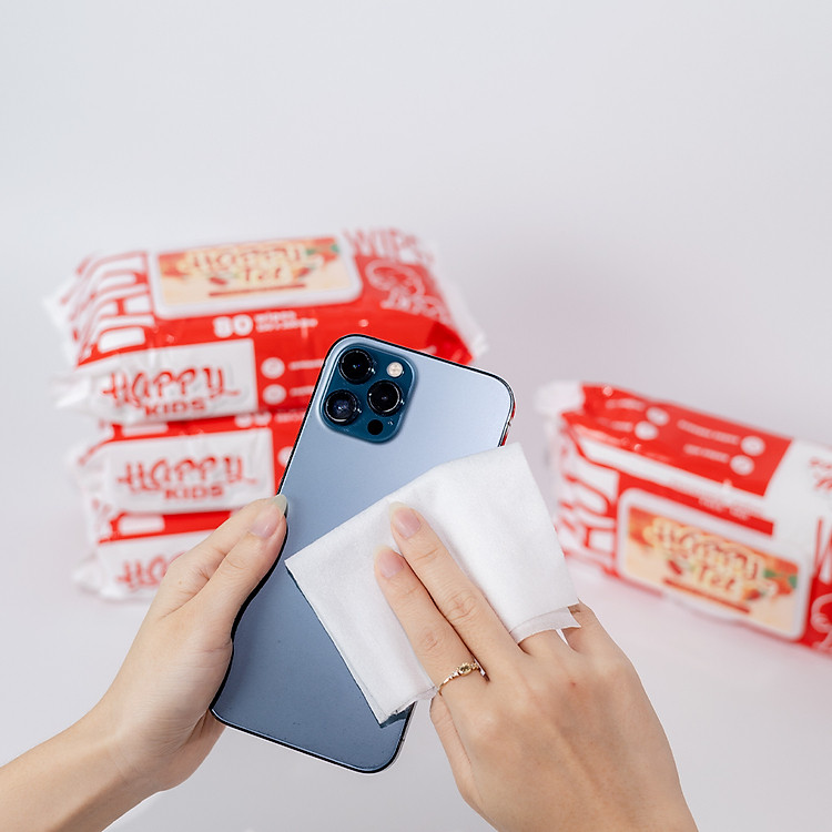 Thùng 10 gói khăn ướt Happy Kids Ưu đãi - Hình ảnh 5