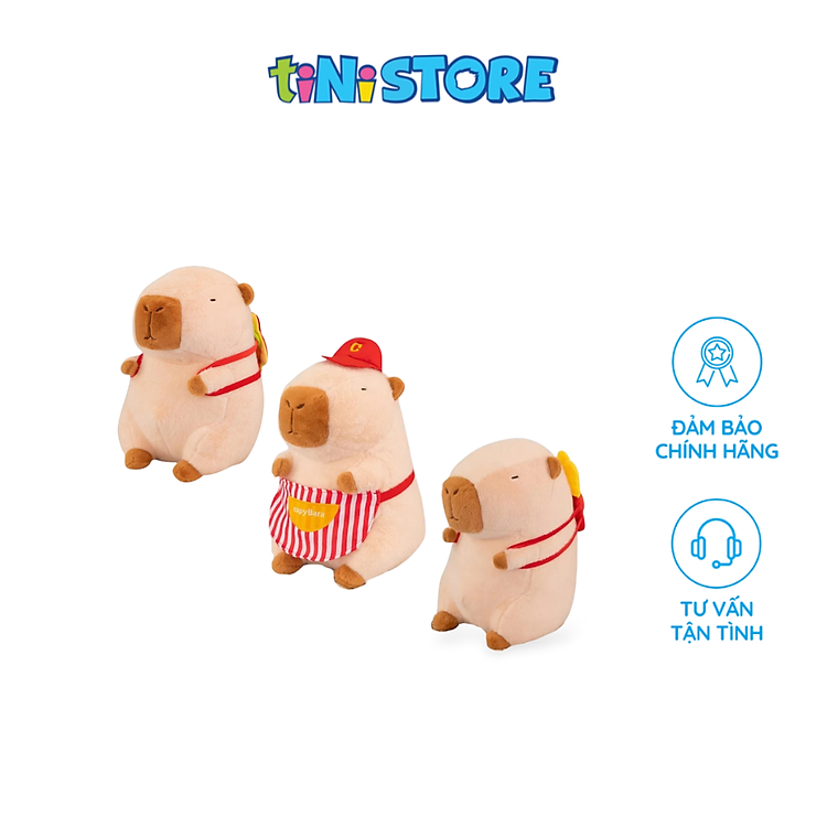 Gấu Bông Capybara Đeo Túi Đồ Ăn (30cm)