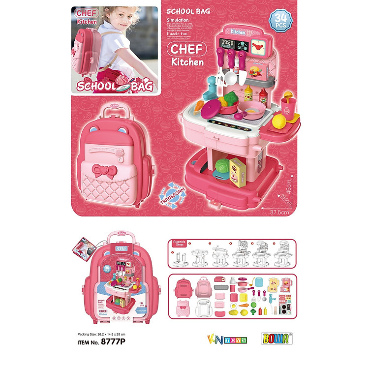 Bộ Đồ Chơi Nhập Vai BOWA 8777P Chính hãng Giá rẻ - Hình ảnh 4