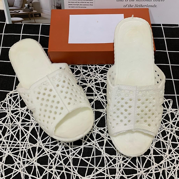 Dép tổ ong trắng đi trong nhà đế mỏng