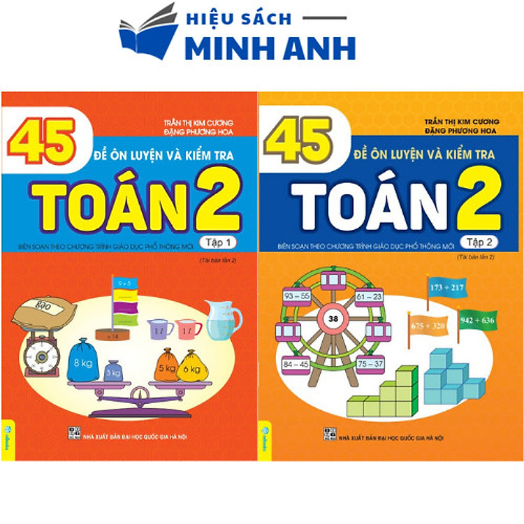 45 Đề Ôn Luyện và Kiểm Tra Toán 2 Bộ 2 Tập