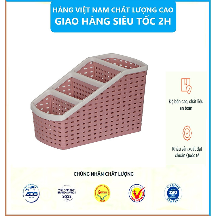 Khay Nhựa Tiện Ích 4 Ngăn Để Bàn Đựng Bút Vật Dụng - Ảnh 3