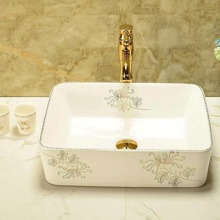 Lavabo đặt bàn, lavabo sứ nghệ thuật LX303