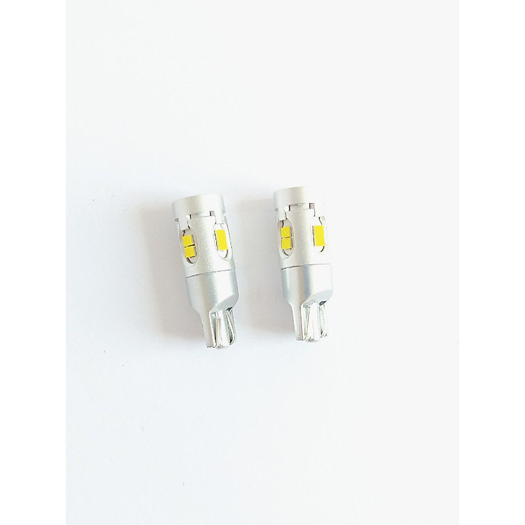 Bộ 2 bóng đèn led ô tô T10 9SMD 2020 chân ghim - Trắng