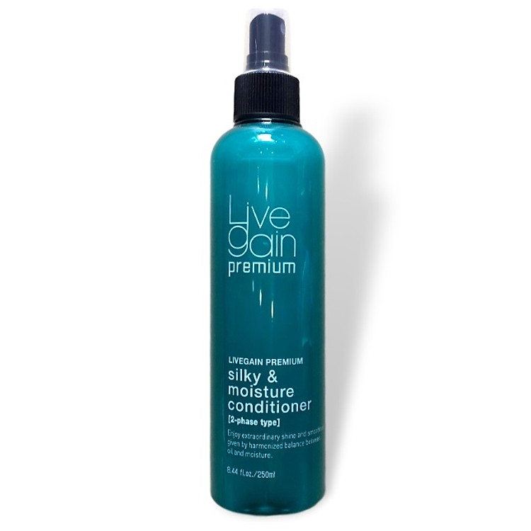 Xịt dưỡng tóc (xả khô) siêu mượt Livegain Premium Silky & Moisture Conditioner 250ml