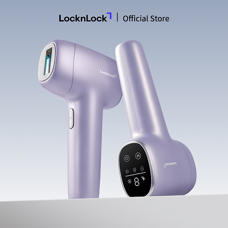 Máy Triệt Lông LocknLock IPL 9 mức nhiệt ENC311PUP, Công Nghệ Làm Lạnh Ice Cooling, Màu Tím - Hàng Chính Hãng - JoyMall
