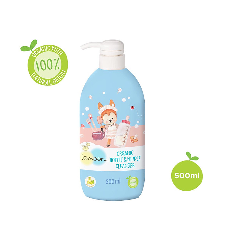 Mua tại Tiki: Nước rửa bình sữa Organic Lamoon 500ml Chính hãng, giá tốt