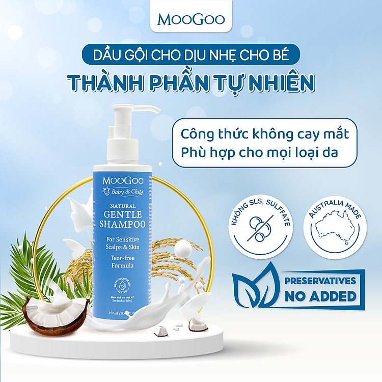 Tham Khảo tại ConCung: Dầu gội dịu nhẹ cho bé MooGoo , nhận ngay nhiều Ưu đãi