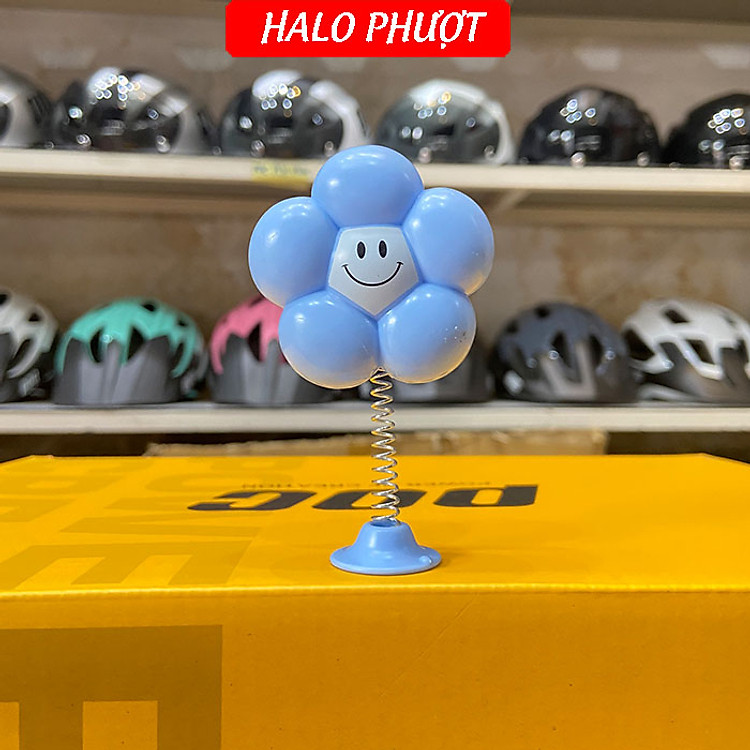 Bông Hoa Lò Xo Gắn Nón - Phụ Kiện Trang Trí Nón Bảo Hiểm (Màu Xanh) - Ảnh 4