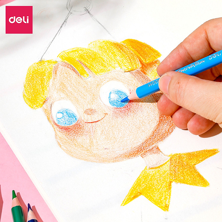 Bút Chì Màu Deli (Hộp 12 màu) - Ảnh 7