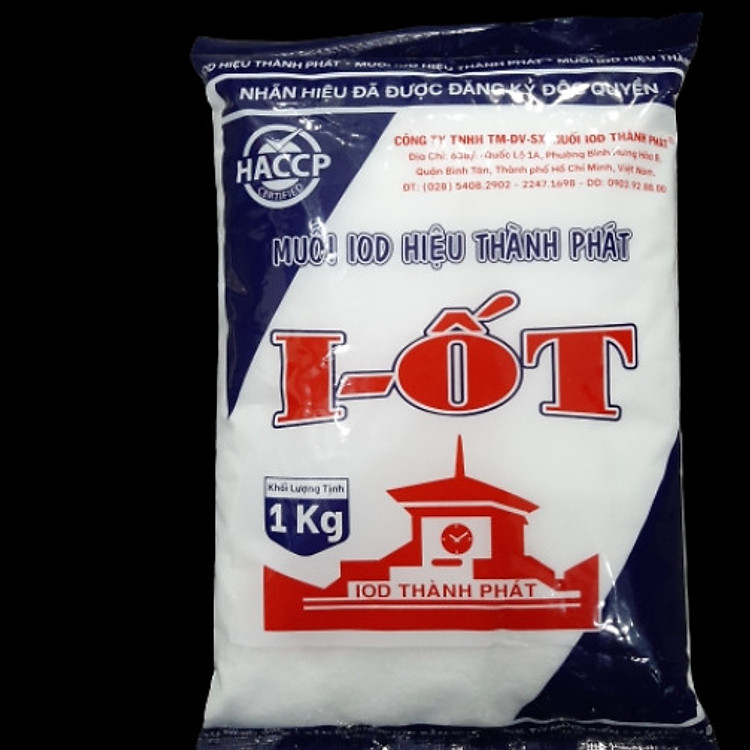 1 GÓI MUỐI IOD SẤY TINH 1KG THÀNH PHÁT