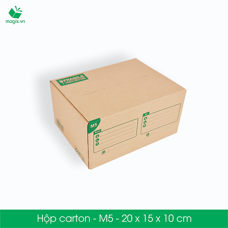 Thùng Hộp Carton M5 20x15x10 cm (100 chiếc)