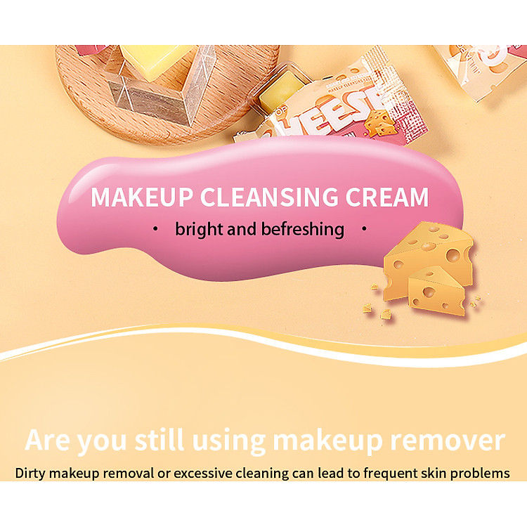 Clear makeup remover gel eye lip face gentle sensitive skin deep clean oil remover a box of 8 pieces