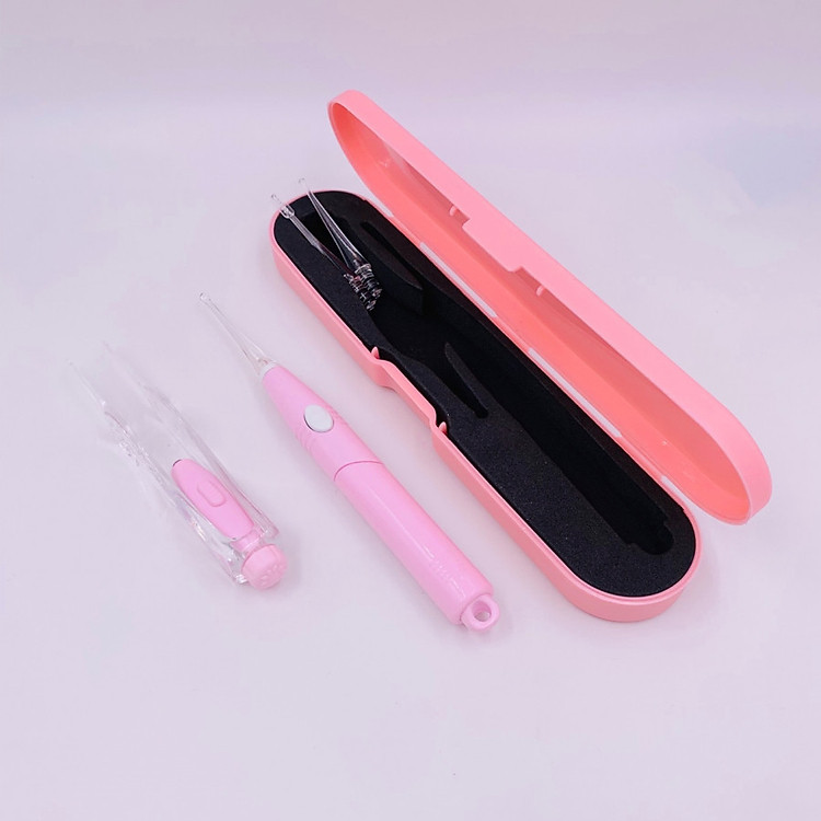 HỘP NHỰA Dụng Cụ Lấy Ráy Tai Kèm Kẹp Gắp Có Đèn Cho Bé_TẶNG PIN VÀ 2 ĐẦU LẤY