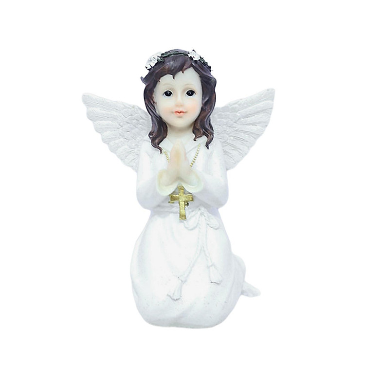 Religious Sculpture Religious Resin Jesus Angel Statue for Shelf Office Desk