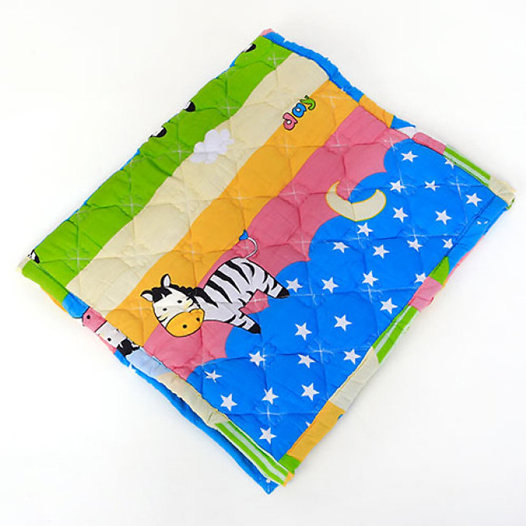 Bộ Nệm Chằn Gòn Cho Bé Đi Nhà Trẻ Sử dụng 02 MẶT 60cm x 1M2 - Giao màu và họa tiết ngẫu nhiên