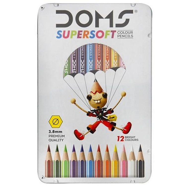 Bộ Bút Chì Màu DOMS Supersoft 7204 (12 chiếc)
