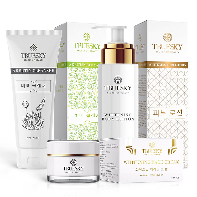 Bộ dưỡng trắng VIP04 gồm 1 sữa rửa mặt trắng da 60ml & 1 kem dưỡng trắng da mặt 10g & 1 kem dưỡng trắng toàn thân 100ml