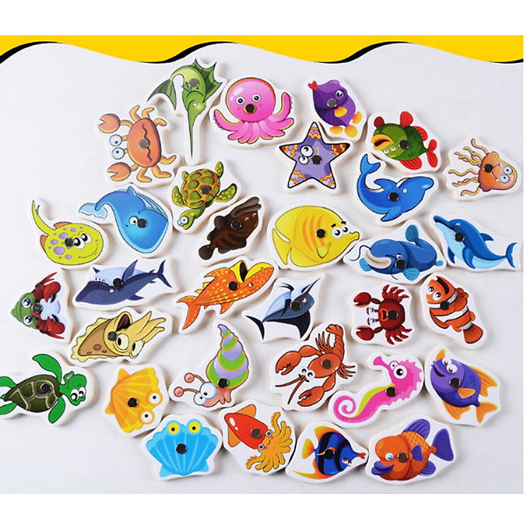 Đồ chơi câu cá nam châm gỗ cho bé Chính hãng Giá rẻ - Hình ảnh 5