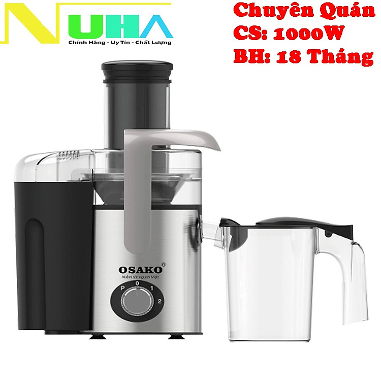 Máy ép nhanh công nghiệp 1000W cao cấp Osako Ep612, moto đồng, có linh kiện thay thế, chuyên quán kinh doanh-Hàng chính hãng