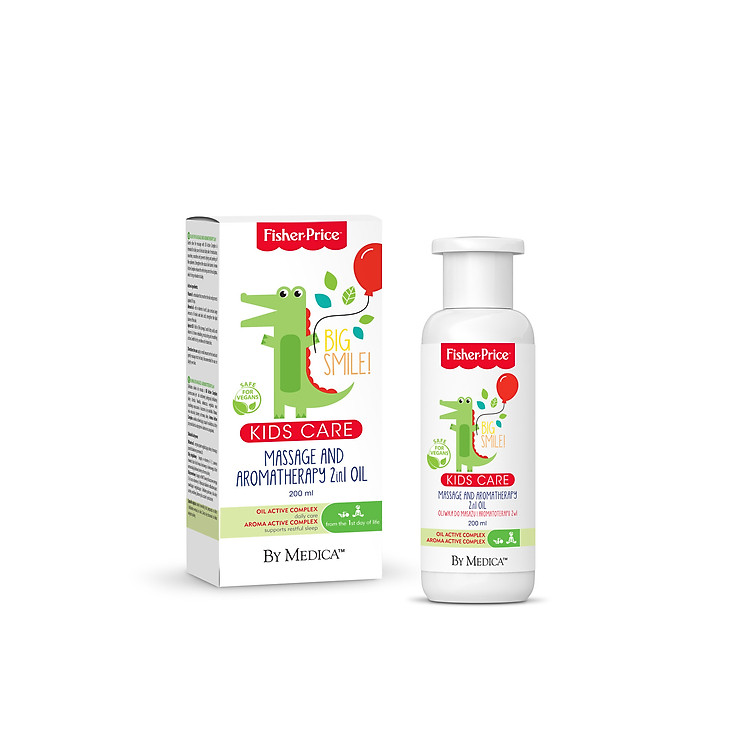 Tinh dầu massage liệu pháp hương thơm 2 trong 1 dành cho trẻ sơ sinh - FISHER PRICE Kids Care Massage And Aromatherapy 2in1 Oil 200ml
