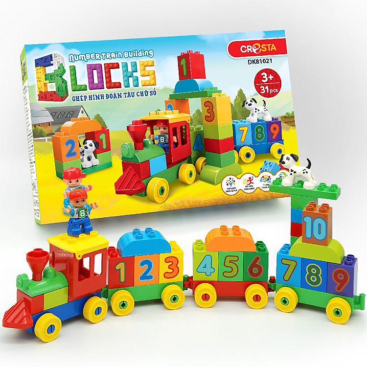 Ghép hình đoàn tàu chữ số - 31 chi tiết Chính hãng Giá tốt - Hình ảnh 2
