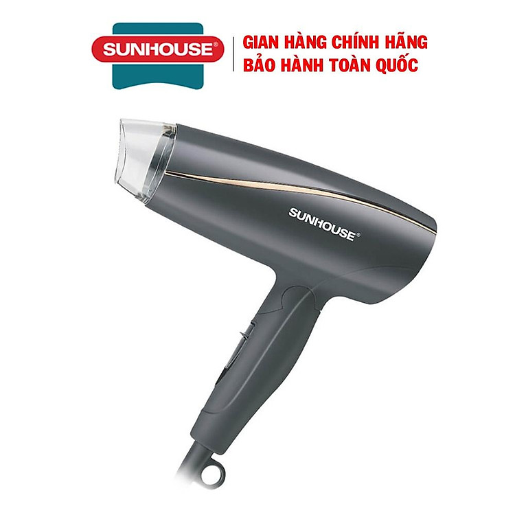 Máy sấy tóc Sunhouse SHD2306, Công suất 1200W, Có 1 công suất sấy lạnh và 2 công suất sấy nóng, Bảo hành 12 tháng