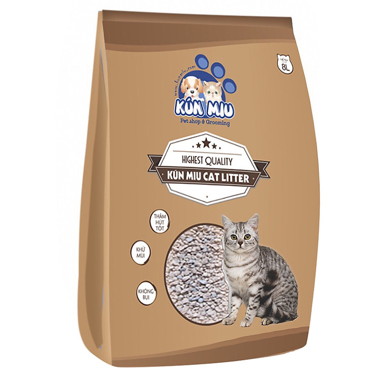 Cát Vệ Sinh Kún Miu Hương Cà Phê Khử Mùi New X2 (8L)