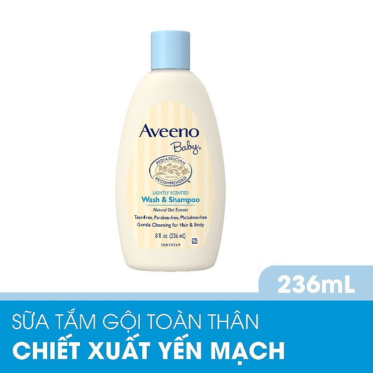 Sữa tắm gội toàn thân Aveeno baby 236ml - 101016746