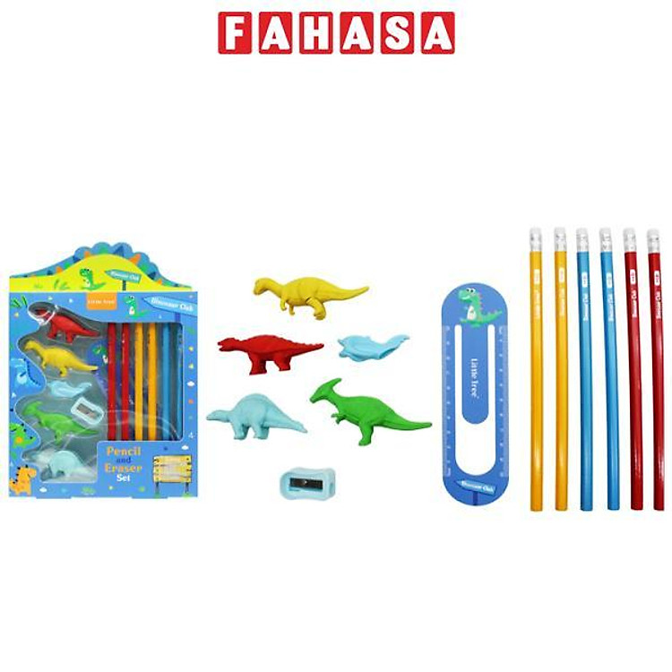 Bộ Dụng Cụ Học Tập Khủng Long Dinosaur Club - Little Tree GP8012-E (13 Chi Tiết)
