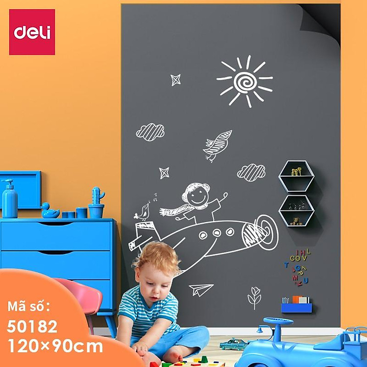 Bảng từ không viền học sinh Deli (450x600mm, 3 màu) - Ảnh 3