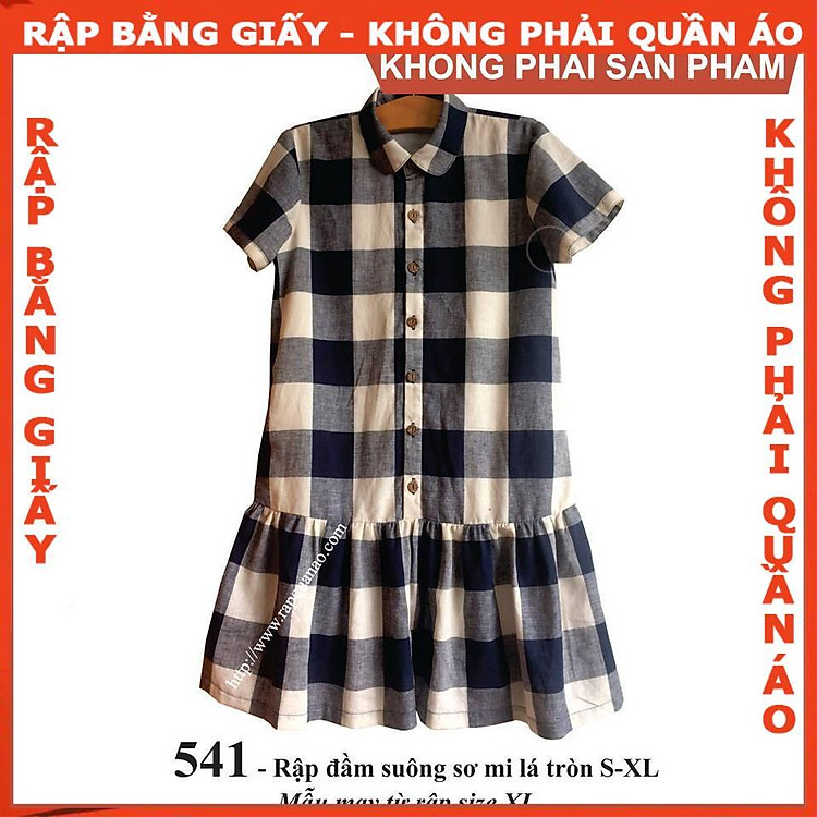 Rập giấy A0 đầm nữ mã 541 (BẢN VẼ)