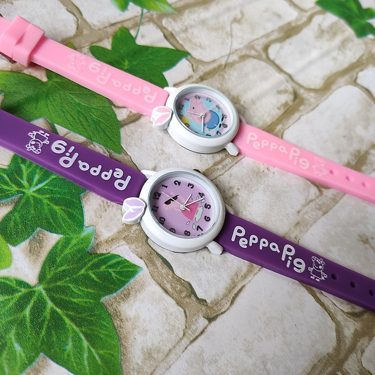 Đồng Hồ Dây Nhựa Dẻo Cho Bé Hình Heo Peppa - Mẫu Ngẫu Nhiên