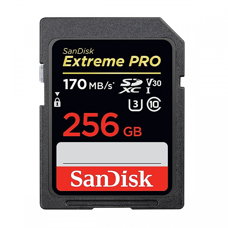 Thẻ Nhớ SDXC SanDisk Extreme Pro 170Mb/s - 256Gb - HÀNG NHẬP KHẨU
