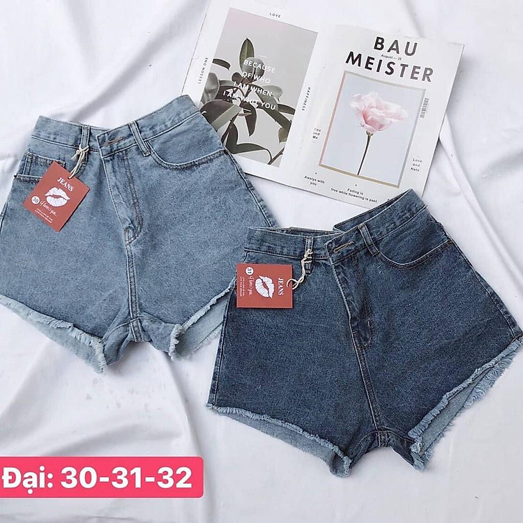 Quần Short Jeans Bigsize TCshopjean VNxK Nữ Trơn Size Lớn nhỏ đến 35 (2 màu) Ms 1000