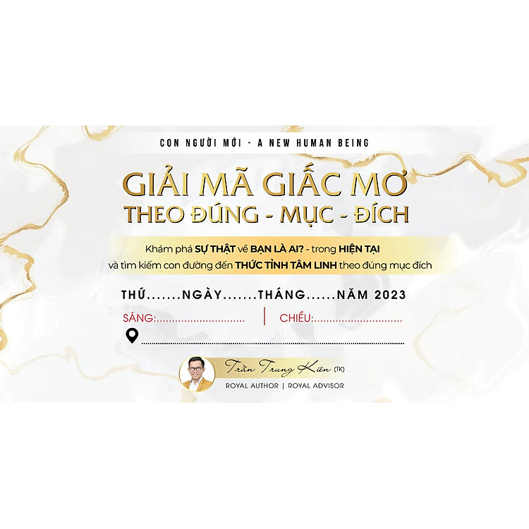 GIẢI MÃ GIẤC MƠ - THEO ĐÚNG MỤC ĐÍCH