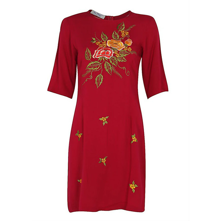 Áo Dài Nữ Cách Tân An Thủy 518-M1 - Đỏ Đô