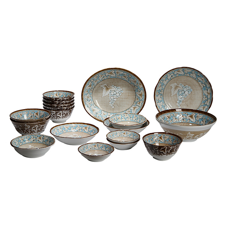 Bộ Bàn Ăn 18 Chi Tiết Sứ Miyabi MB018 - Xanh Dương