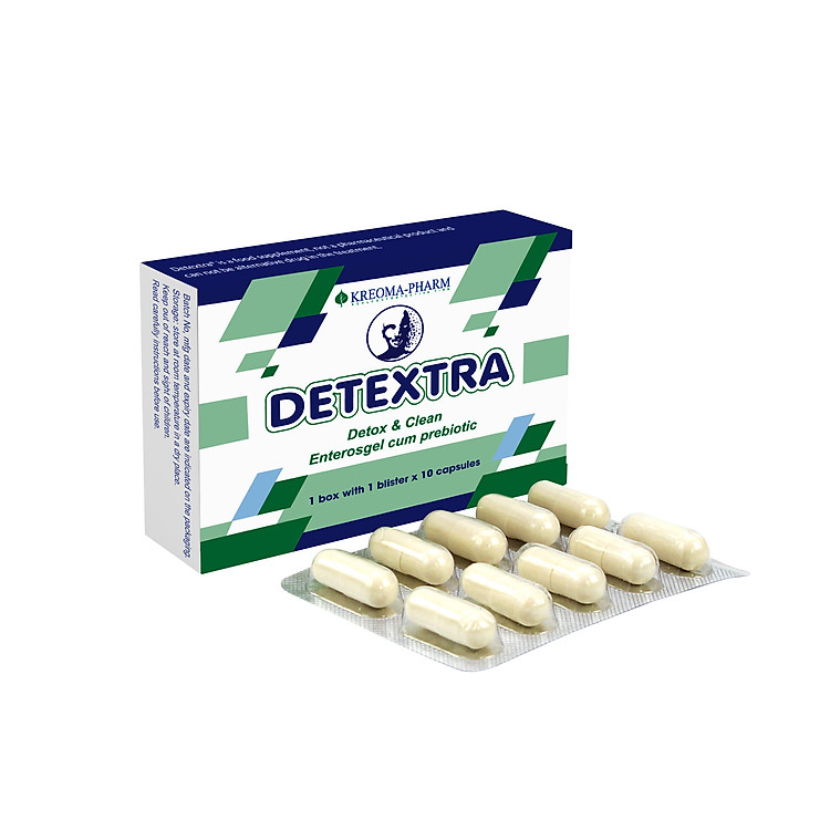 Sản phẩm thải độc đường ruột Detextra - Hộp 20 viên