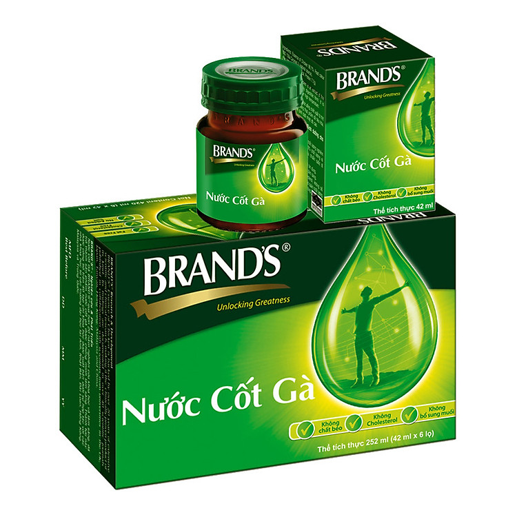 Nước cốt gà Brands nguyên vị 42ml x 6 hũ