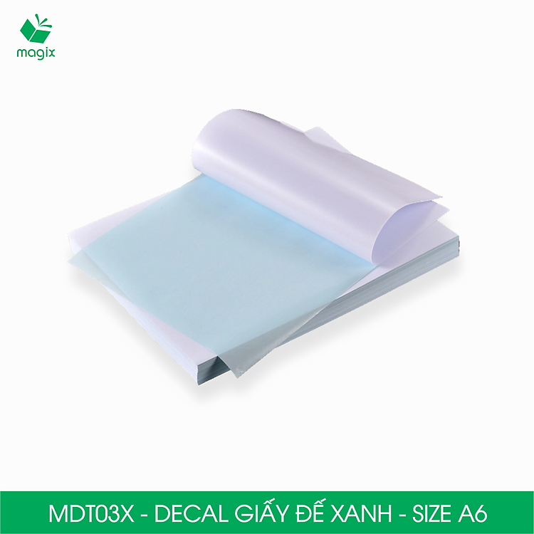 Giấy Decal Đế Xanh A6 (50 tờ) - Ảnh 4