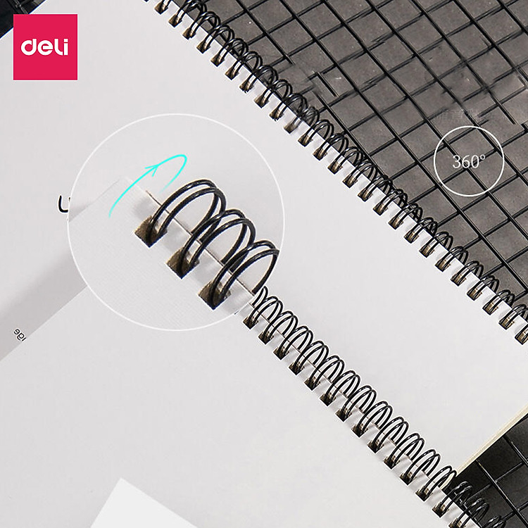 Sổ phác thảo lò xo Deli B5 (40 trang, 100gsm) - Ảnh 2