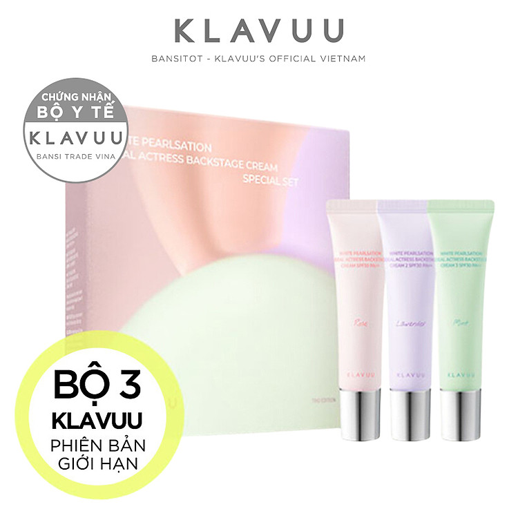 Mini-size Kem lót, kem che khuyết điểm KLAVUU White Pearlsation Ideal Actress Backstage Cream SPF30 PA++