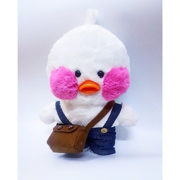 Gấu bông vịt má hồng Lalafanfan 30cm - Màu trắng