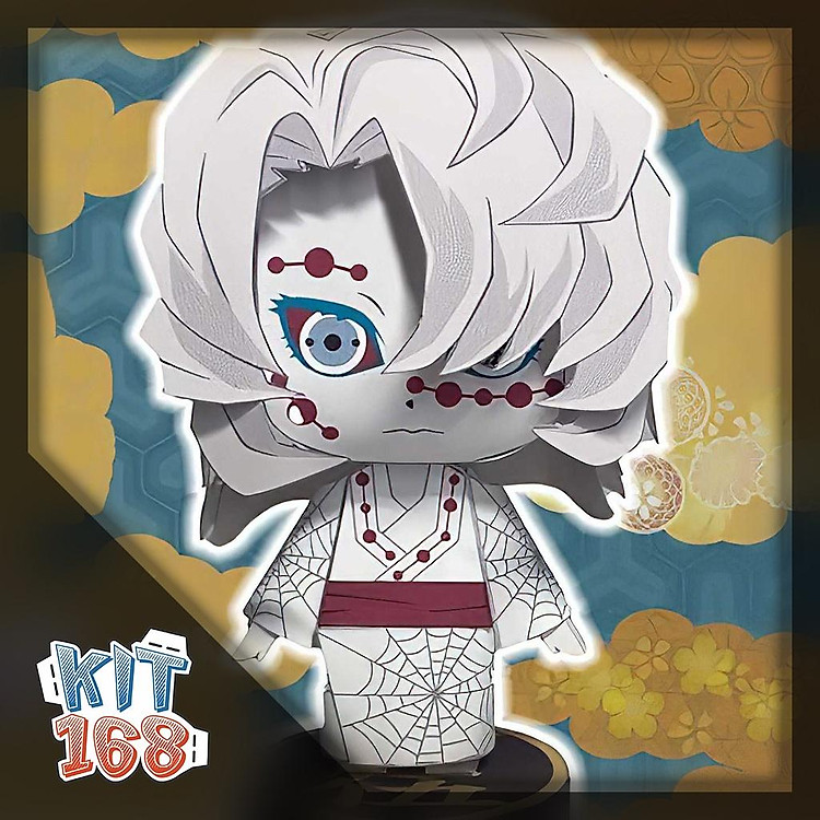Mô hình giấy Anime Chibi Rui ver 2 – Demon Slayer (Kimetsu No Yaiba) + kit hộp trang trí