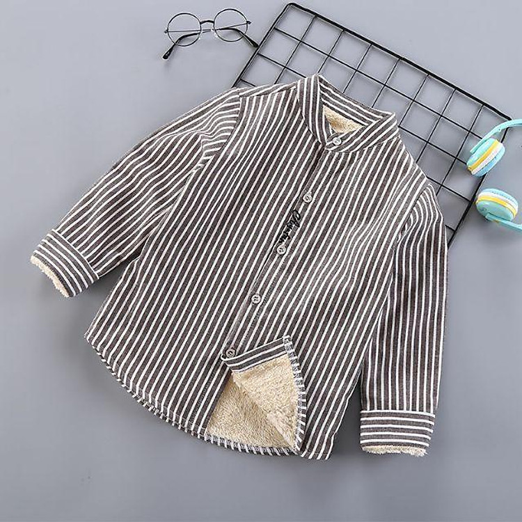 Áo sơ mi lót lông cho bé trai