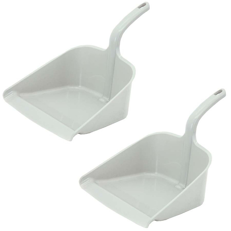 Bộ 2 cây hốt rác tay cầm uốn cong tiện dụng (ghi) - Hàng nội địa Nhật