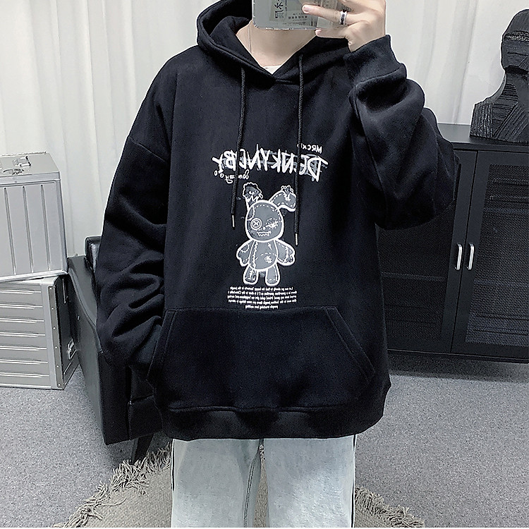 Áo Hoodie nỉ ngoại gấu đứng đủ màu (unisex nam nữ đều mặc được)