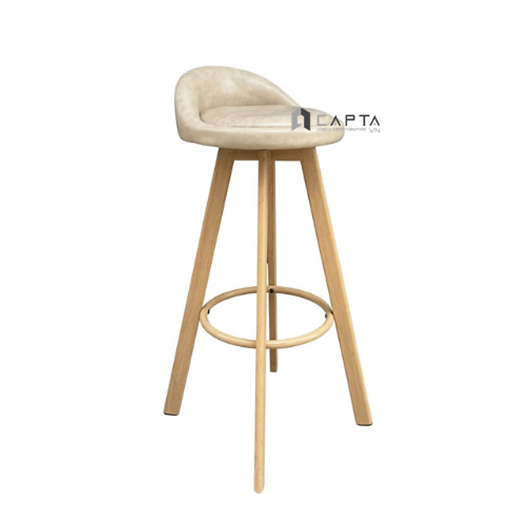 Ghế quầy bar chân sắt có nệm xoay 360 độ CB2130-P Nội thất Capta