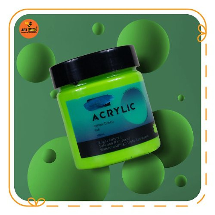 Màu Vẽ Acrylic Tone Xanh Lá Nâu Đen Trắng - 032 Naples Yellow - Ảnh 2